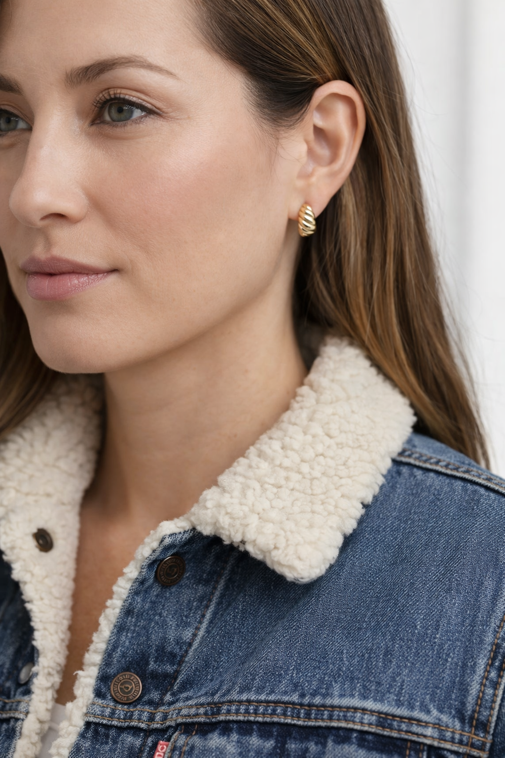 Petite Croissant Stud Earrings
