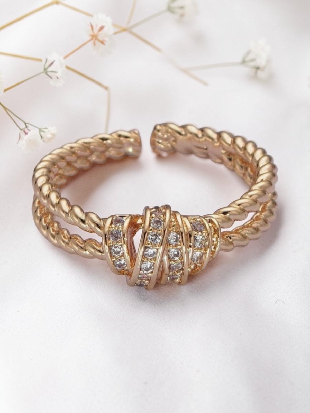 Double Twist Luxury Ring