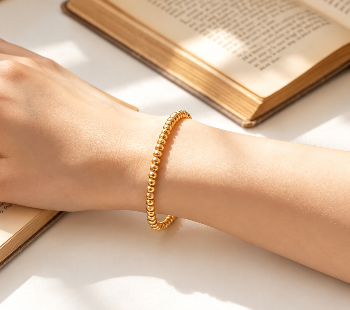 Bonded Beads Bangle Bracelet
