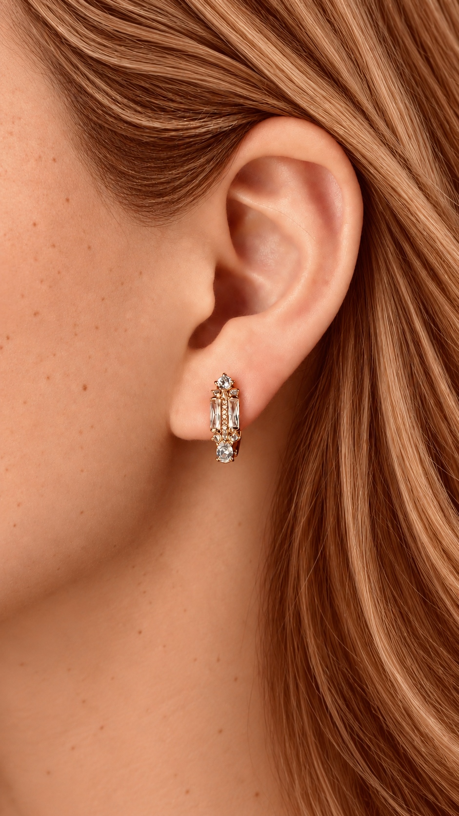 London Baguette Huggie Earrings