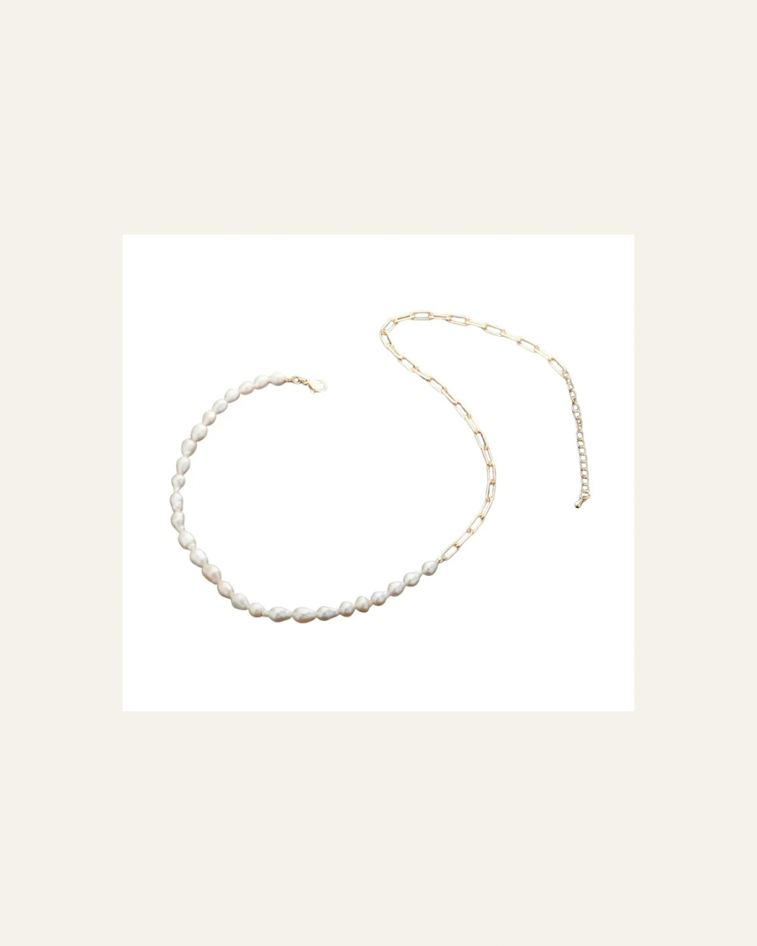 Chain of Pearls & Link Necklace