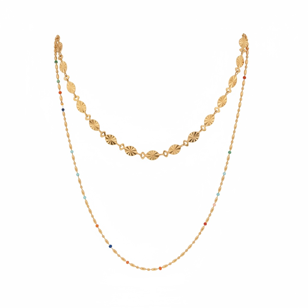 A Kiss of Gold Chain Necklace