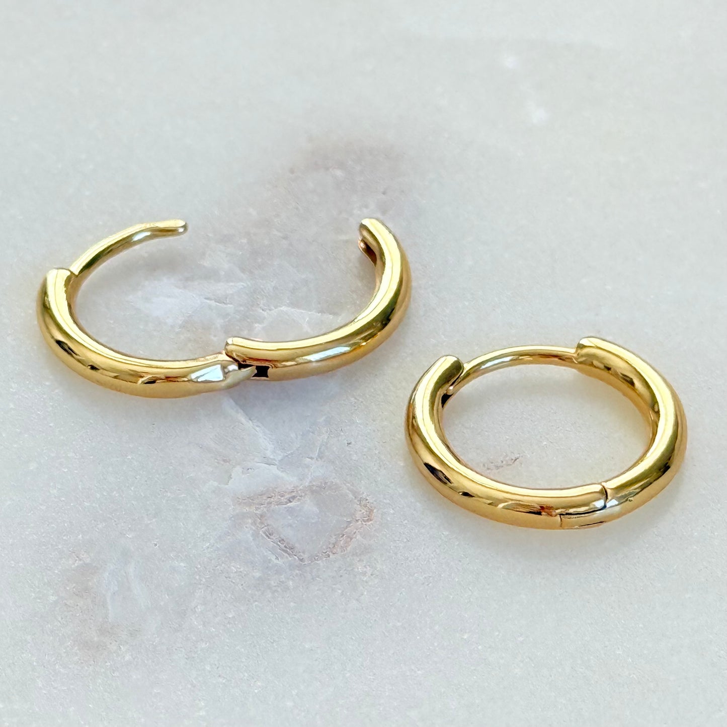 Large Classic Gold Hoop Huggies