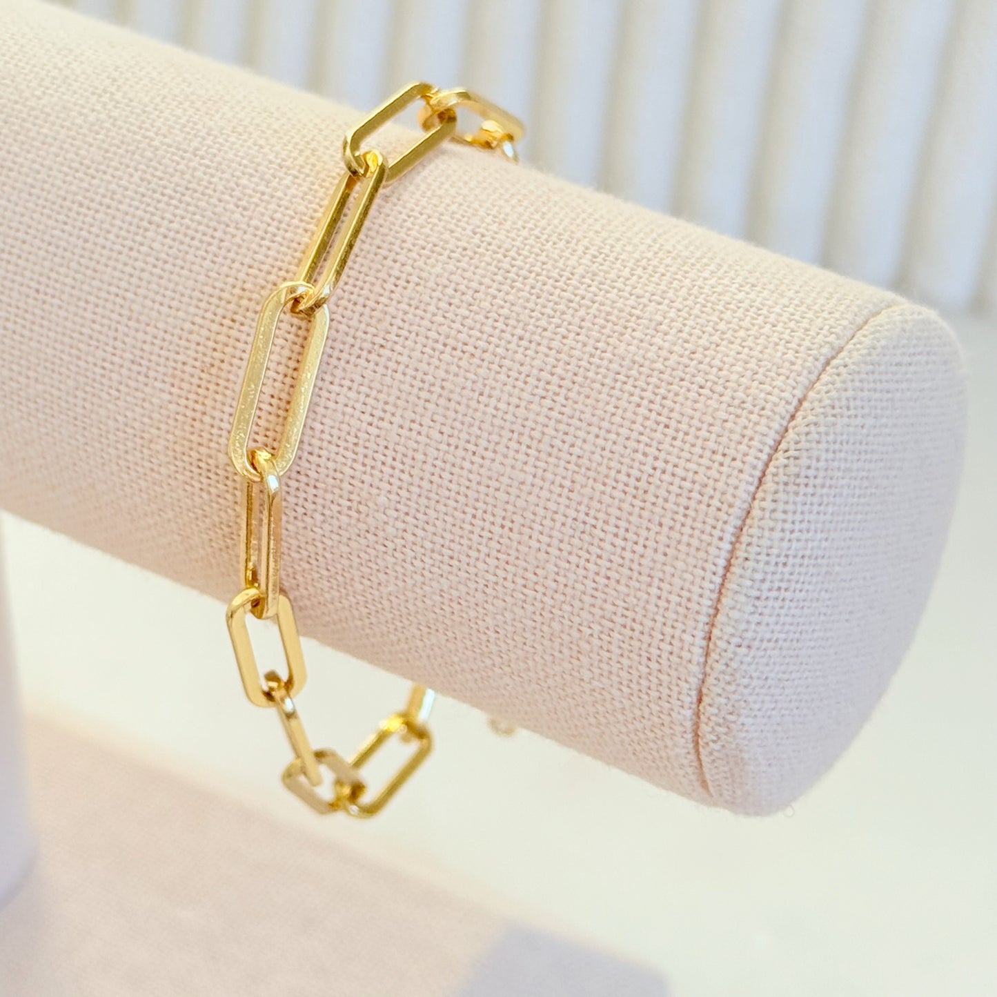 Flat Cable Paperclip Chainlink Bracelet