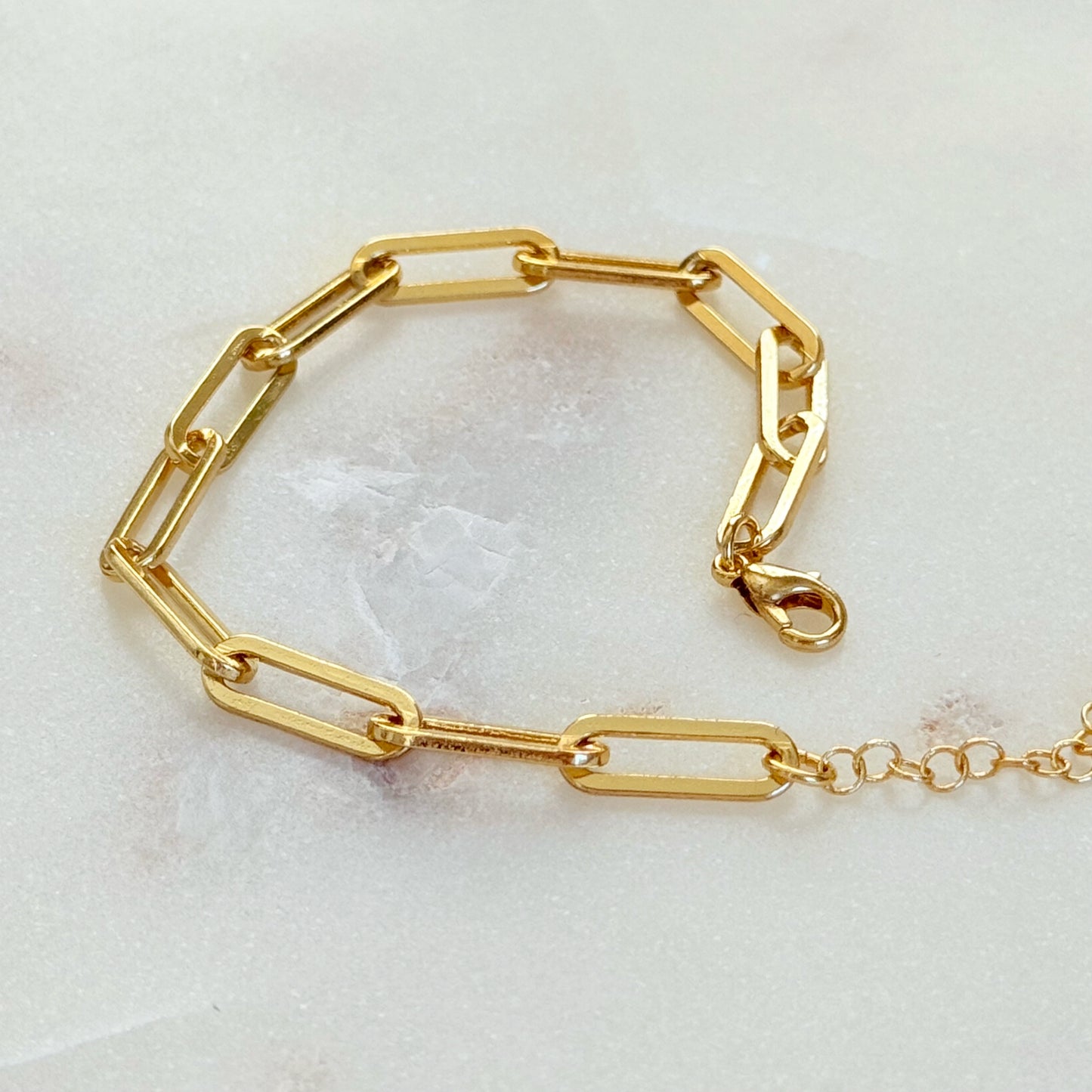 Flat Cable Paperclip Chainlink Bracelet