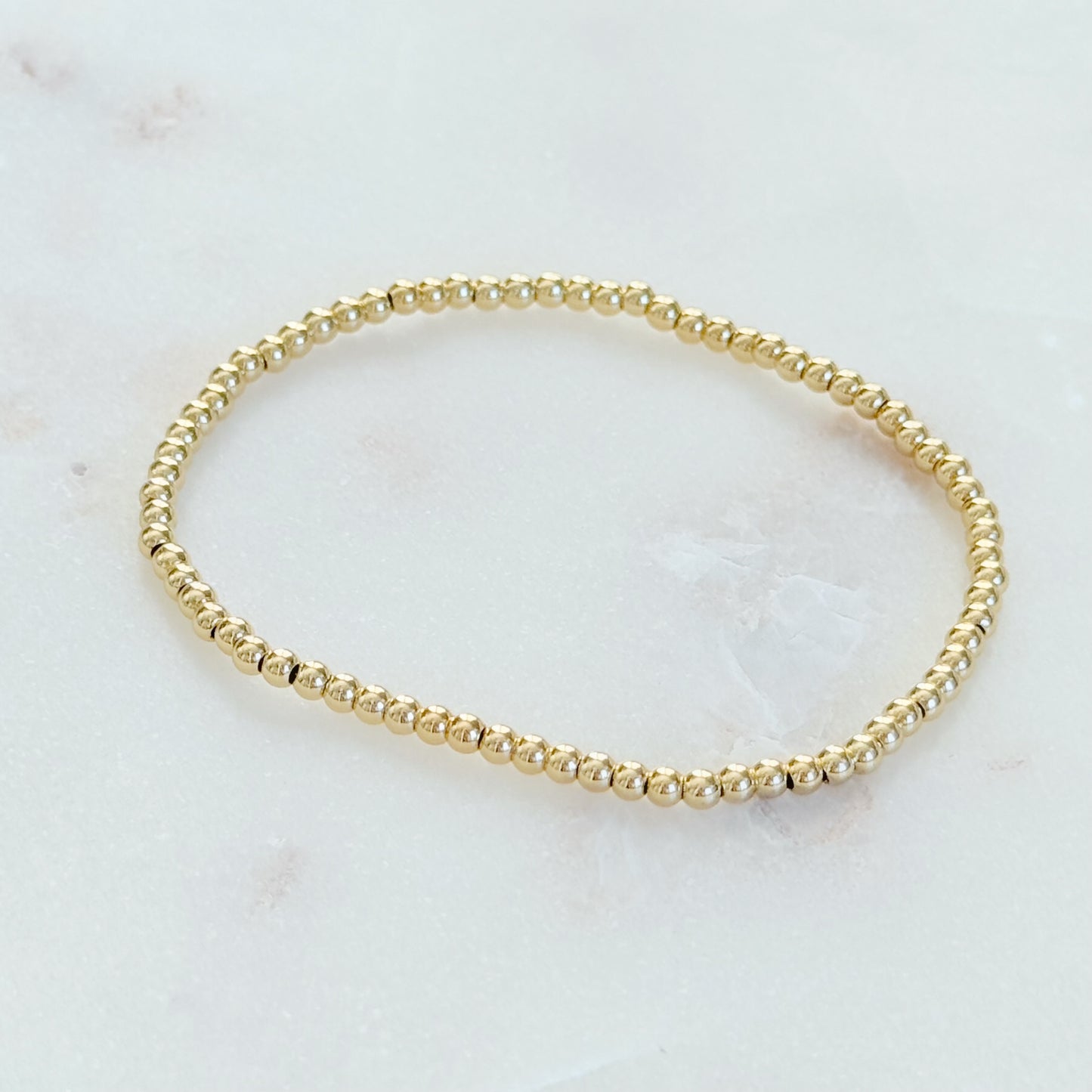 Mini Gold Beaded Stretch Bracelet