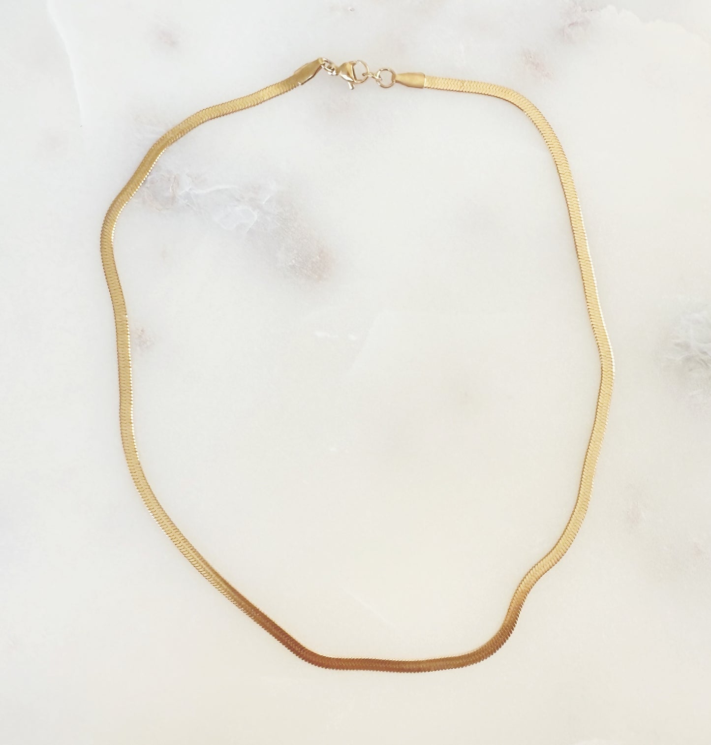 Gold Herringbone Necklace