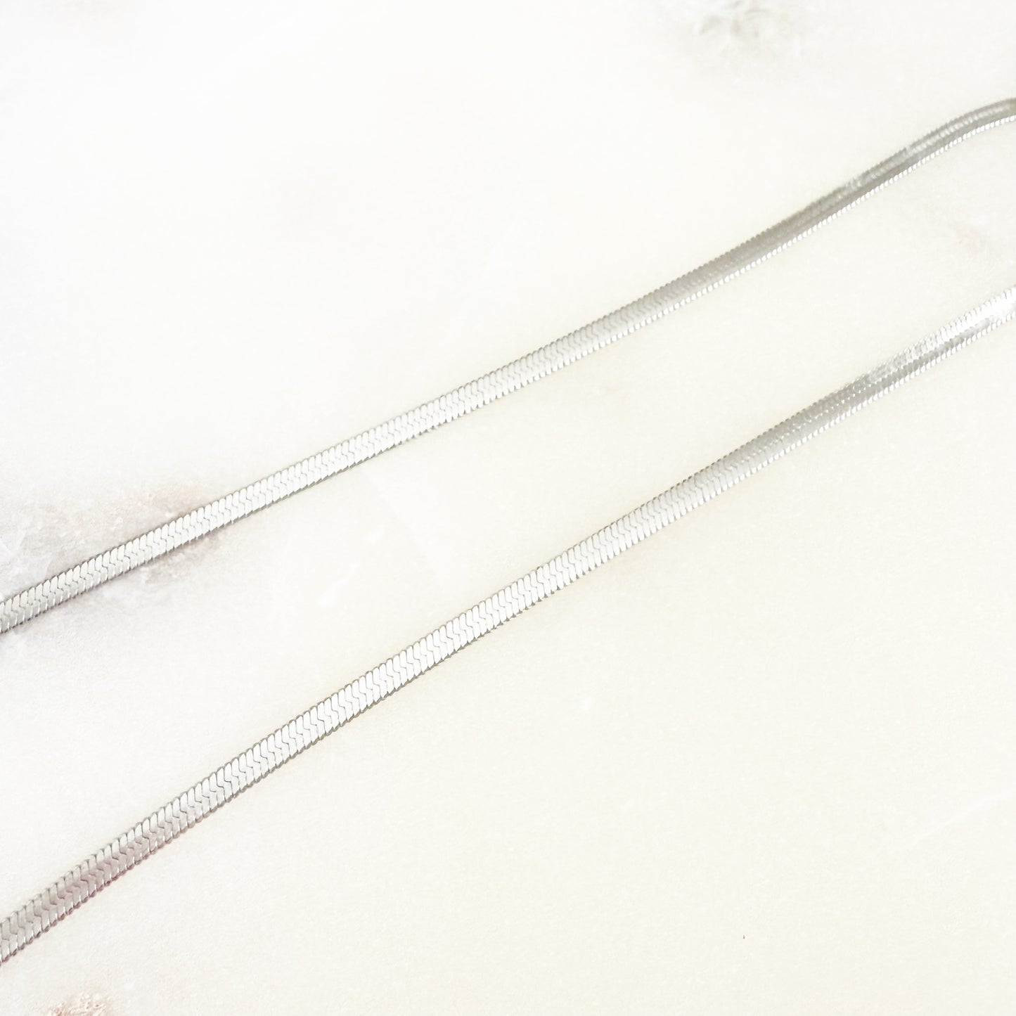 Silver Herringbone Necklace