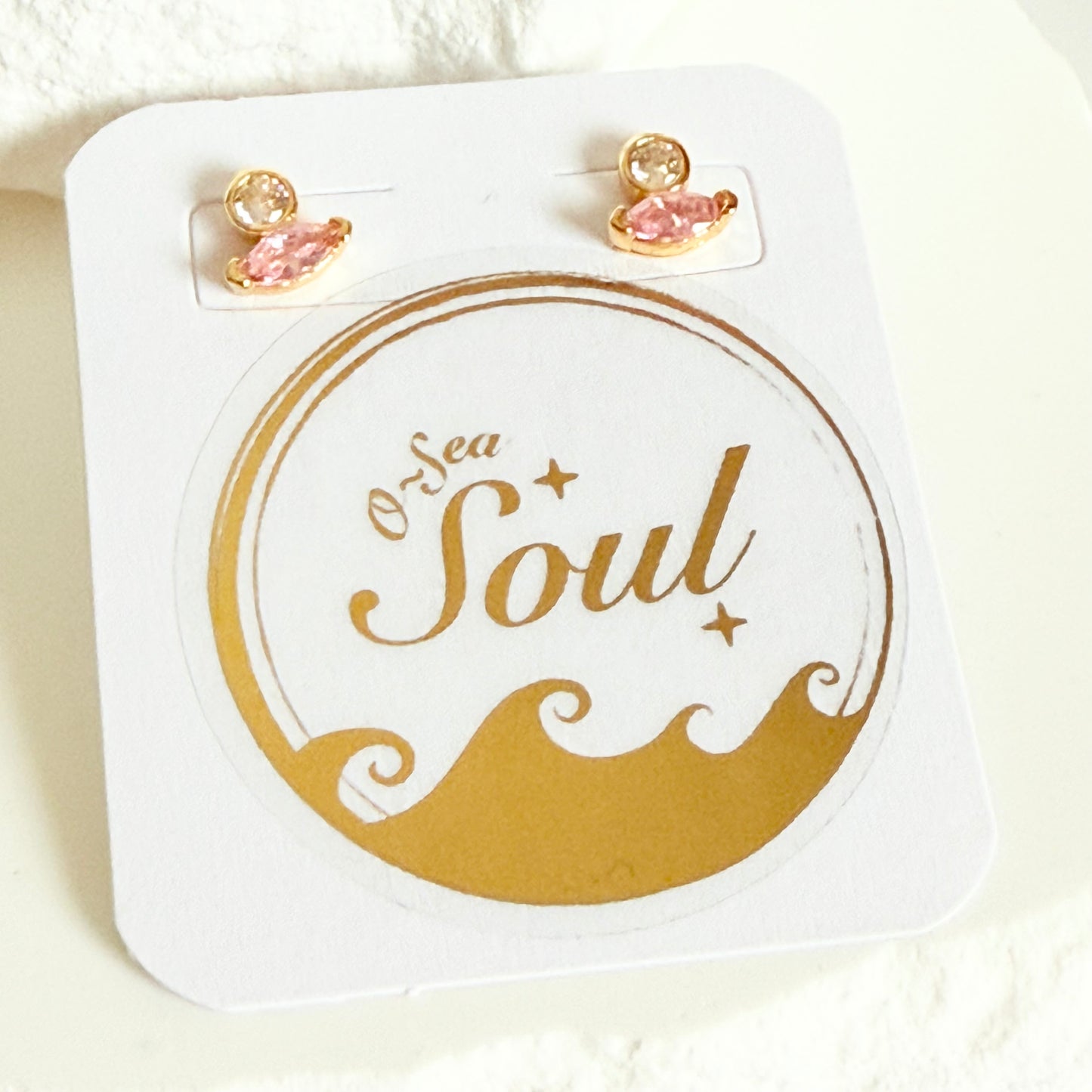 Marquise Pastel CZ Stud Earrings
