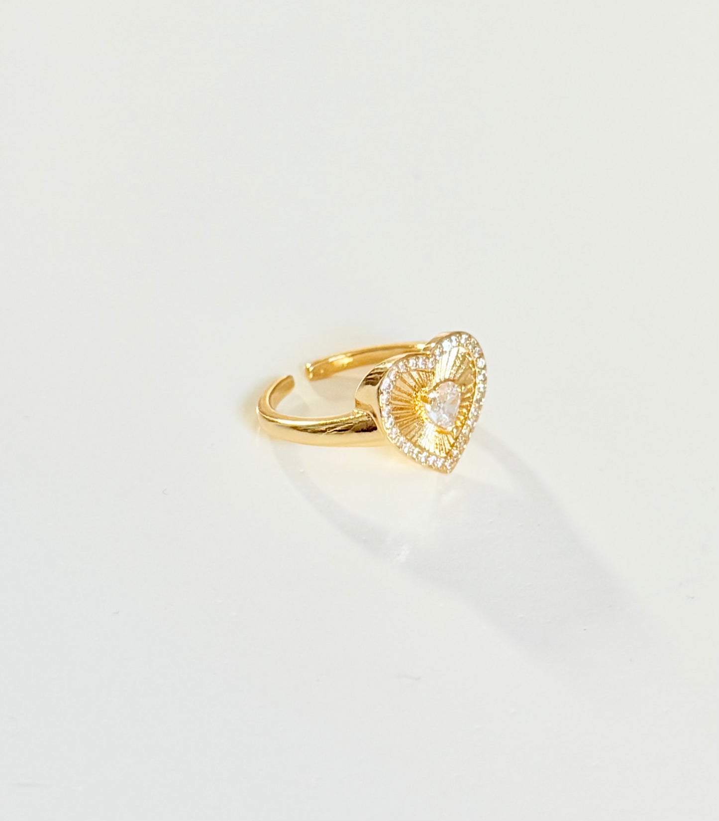 Sunburst Heart Ring