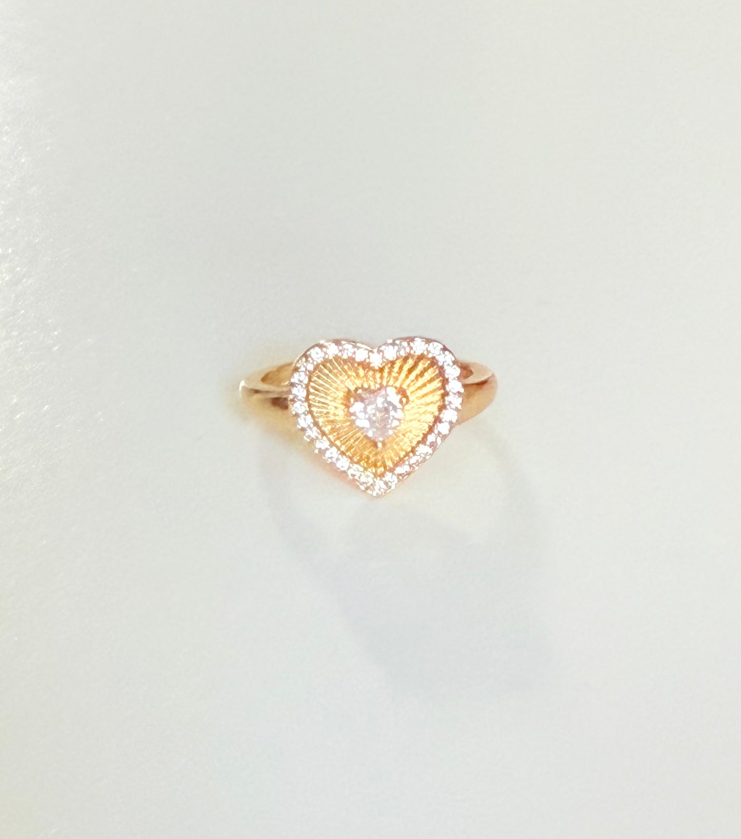 Sunburst Heart Ring