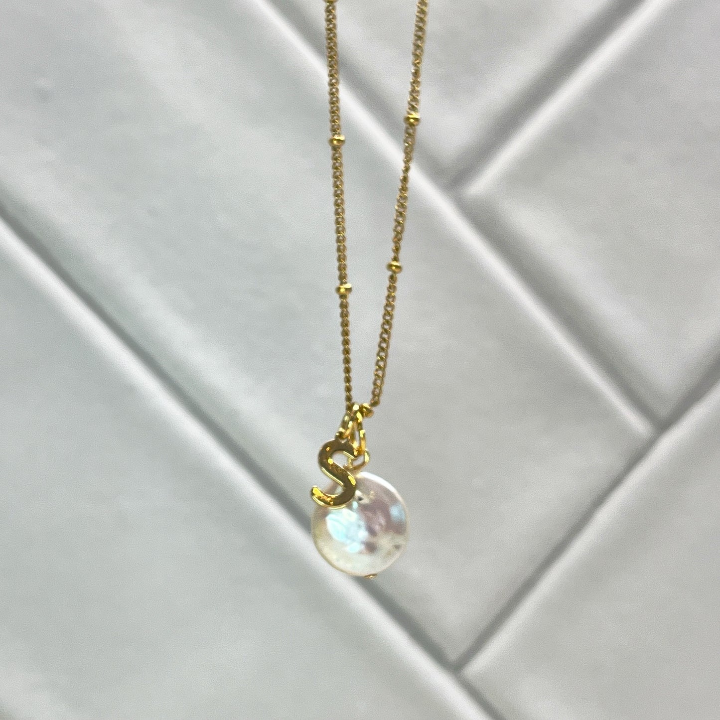 Monogram Freshwater Pearl Necklace