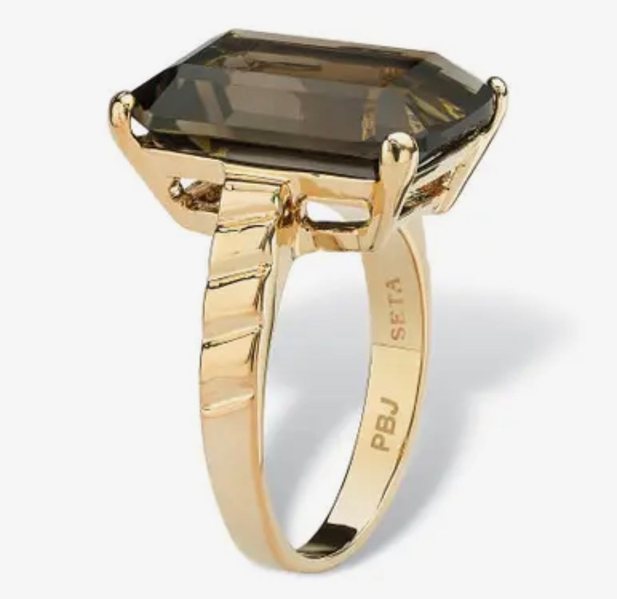 Smoky Quartz Table-Top Cocktail Ring
