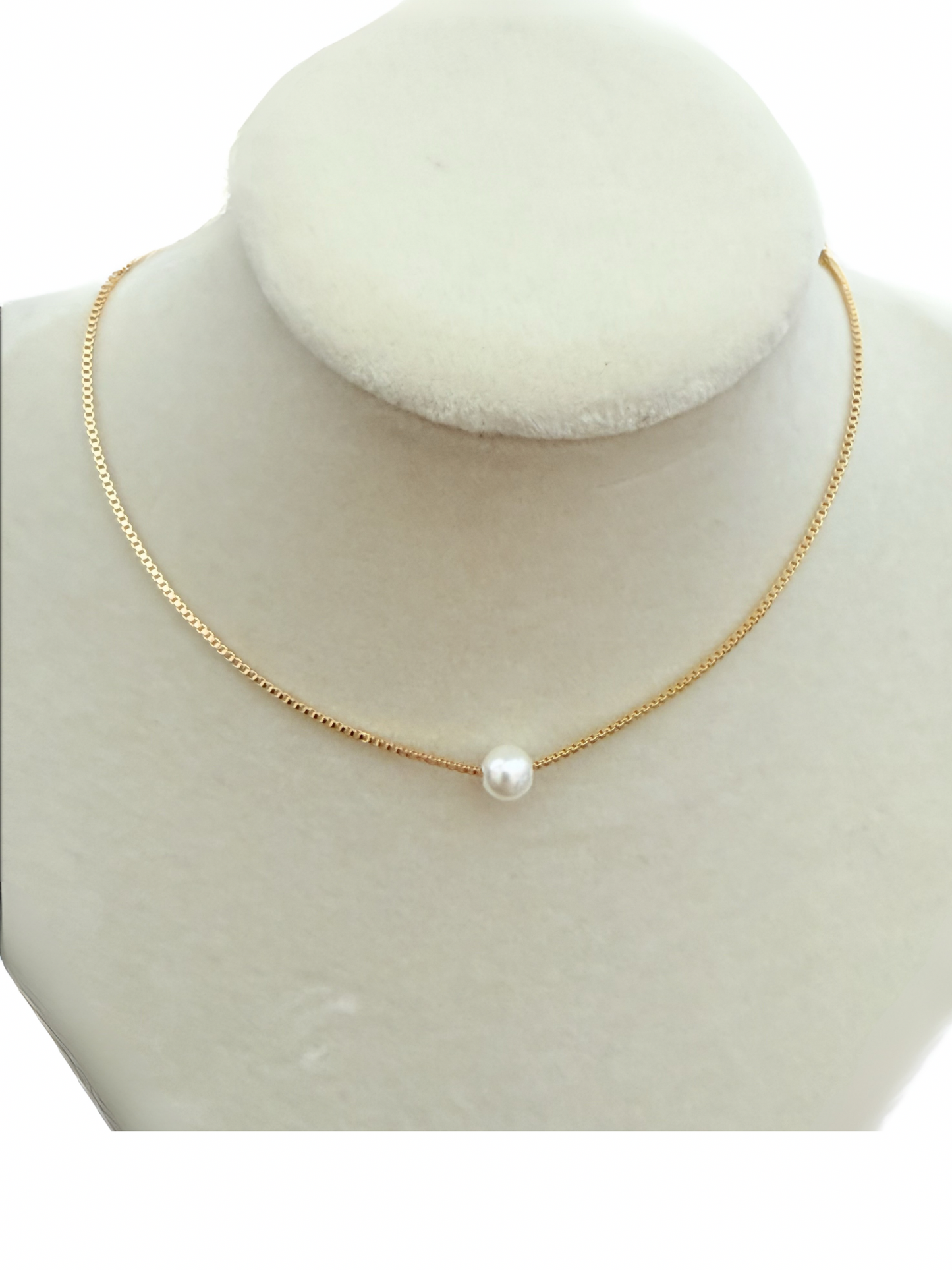 Minimal Pearl Necklace in Gold & Silver
