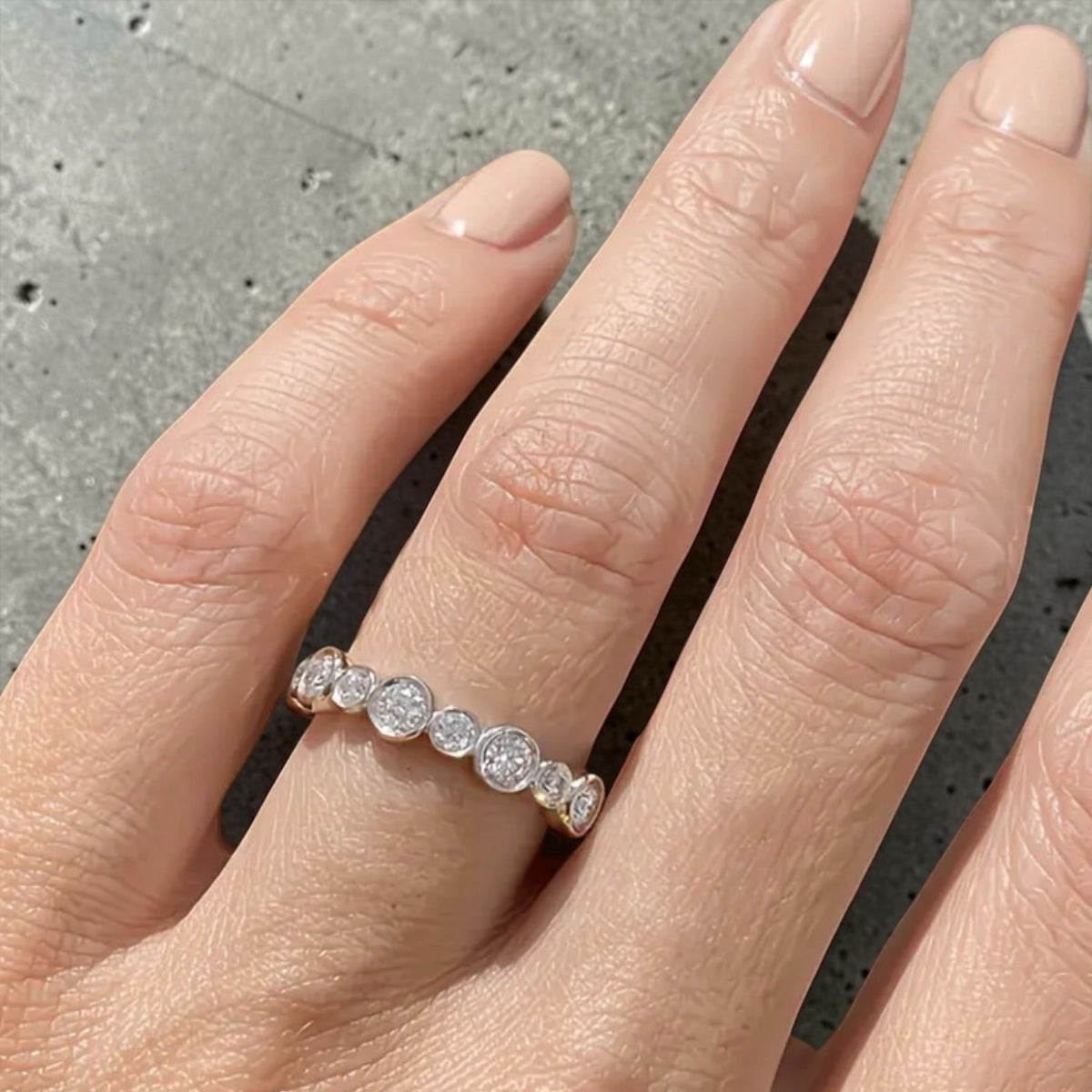 Starlit Eternity Band in Silver