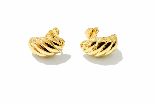 Petite Croissant Stud Earrings