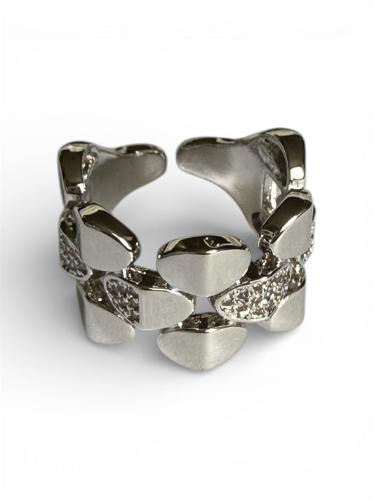 Watchband in Pave & Silver