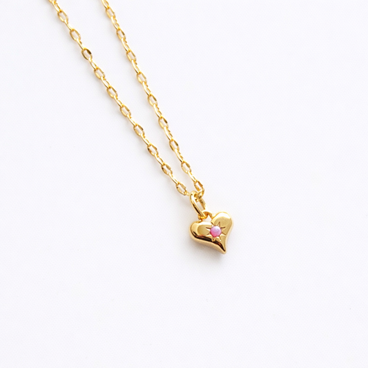 Petite Opal Pink Heart