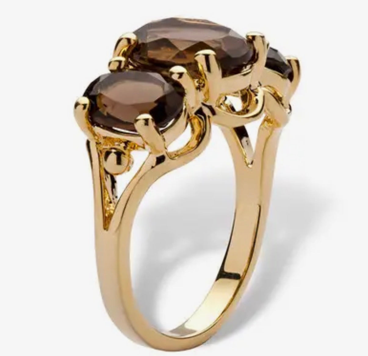 Smoky Oval Quartz Ring