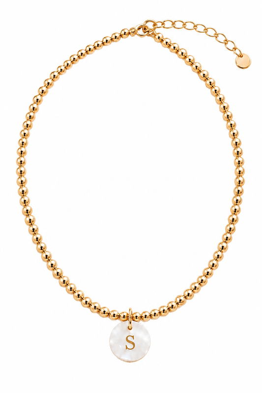Yours Truly Shell Monogram Necklace