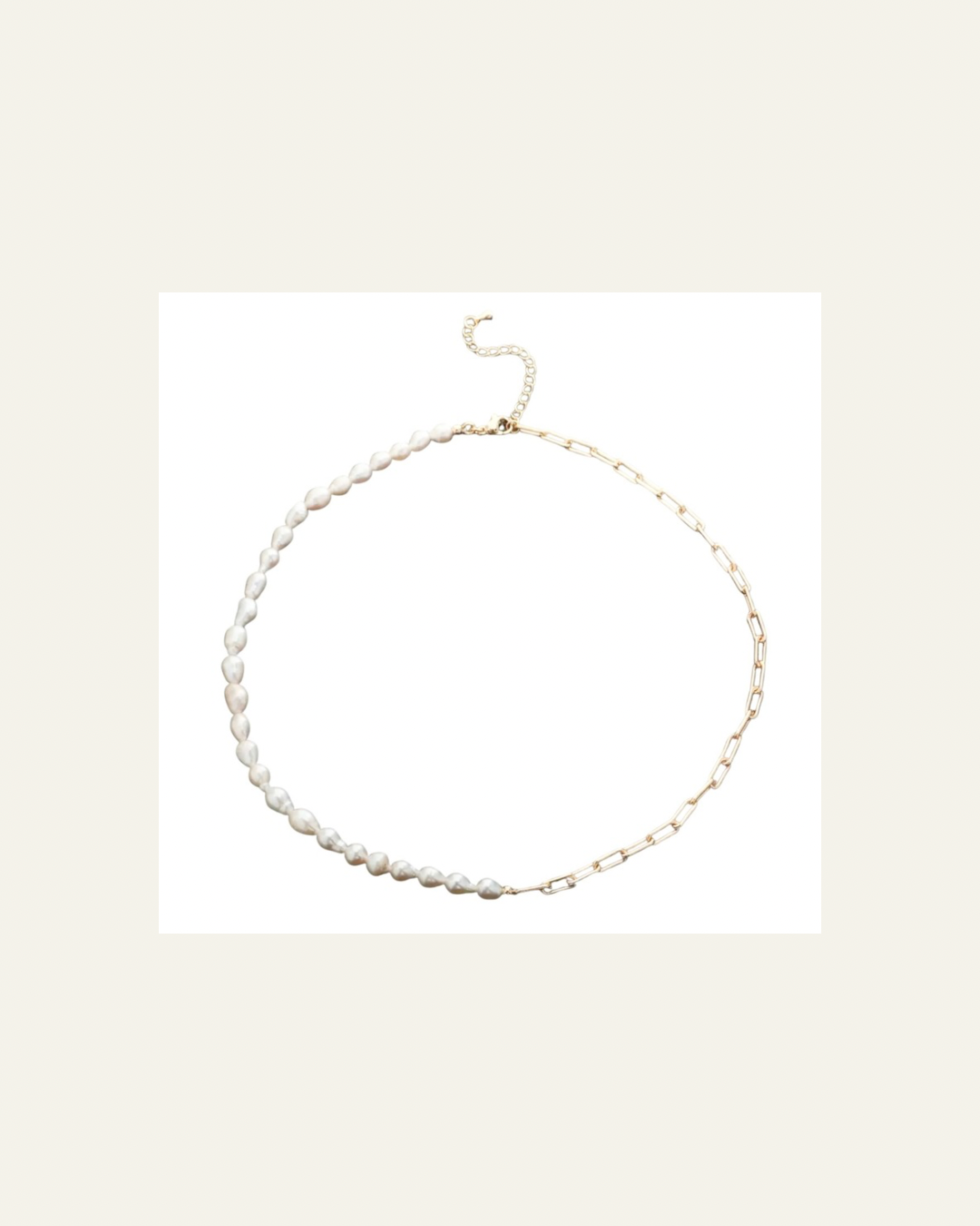 Chain of Pearls & Link Necklace