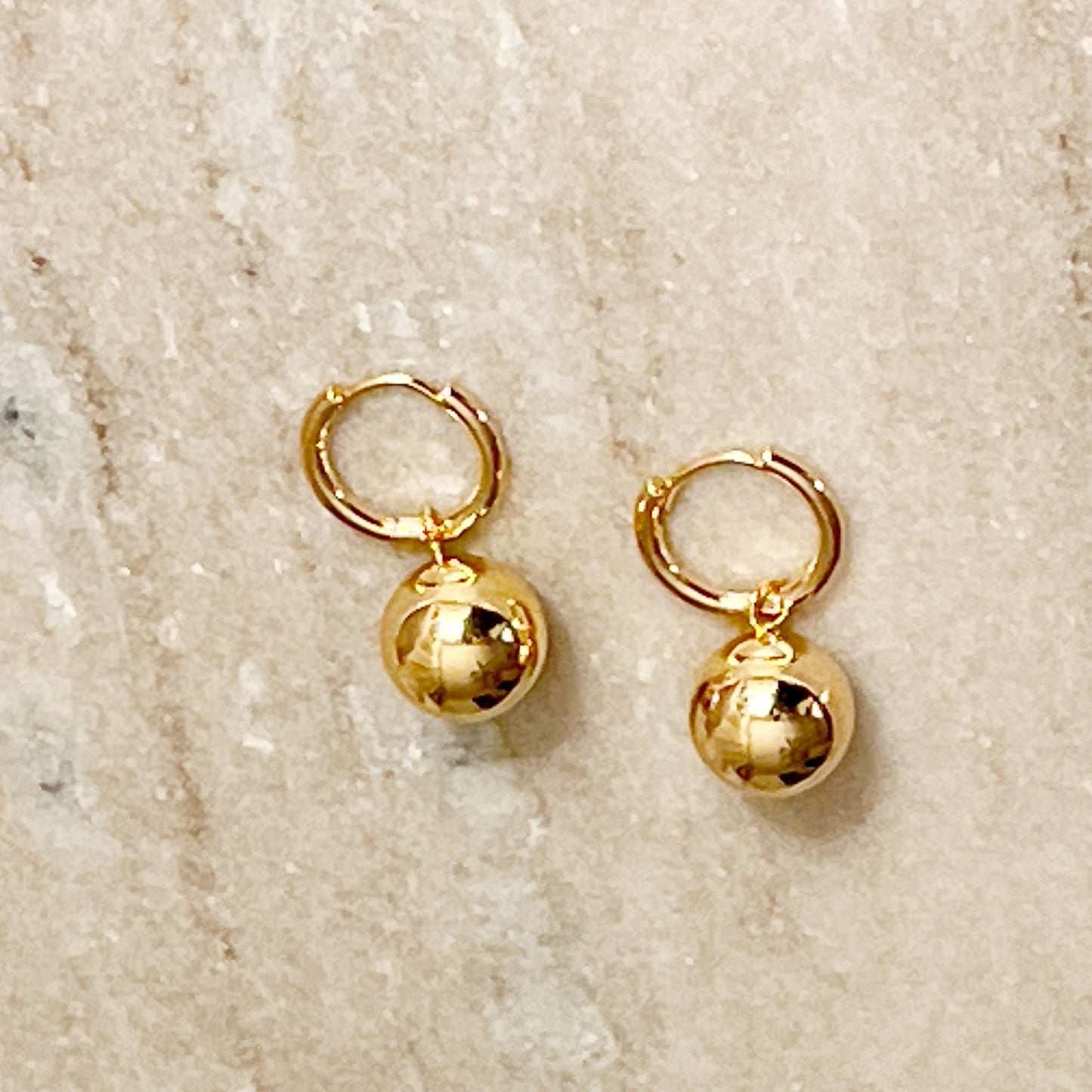 Golden Pearl Drop Earrings