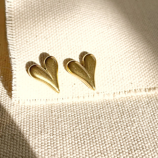 Golden Heart Studs