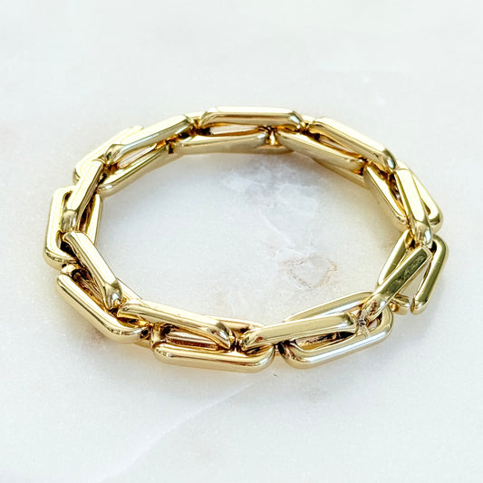 Stretch Paperclip Link Bracelet