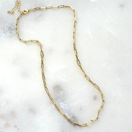 Paperclip Chain Mini Link Necklace