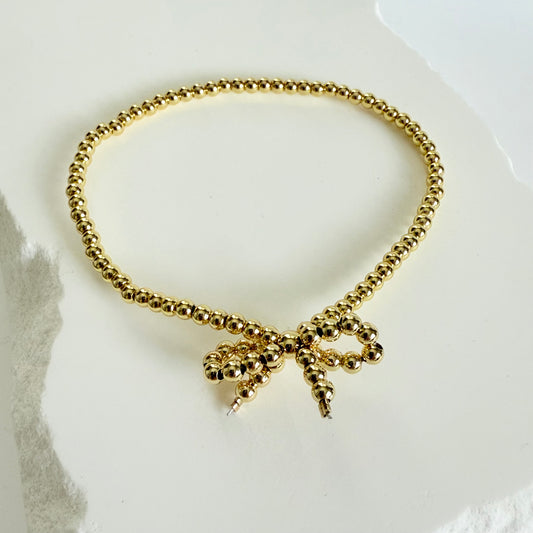Beaded Bow Stretch Bracelet