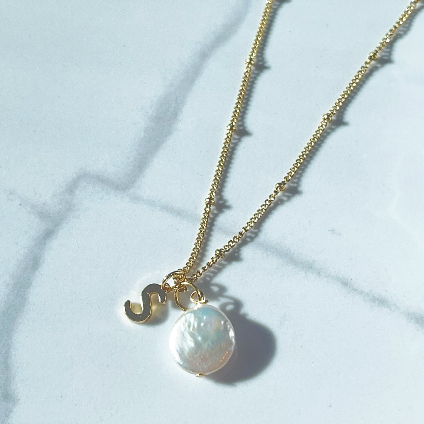 Monogram Freshwater Pearl Necklace