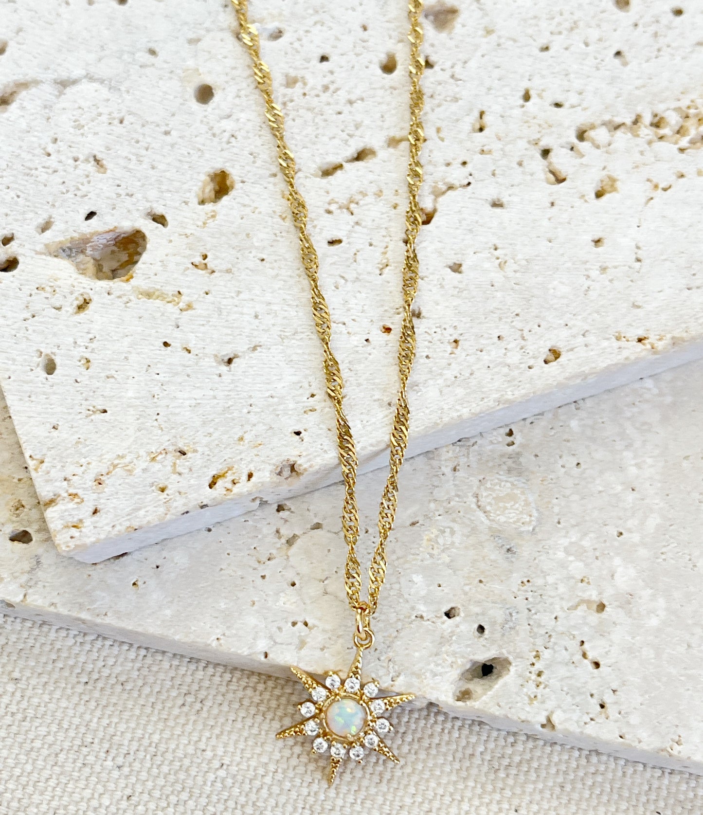 Moonstone Starburst pendant necklace