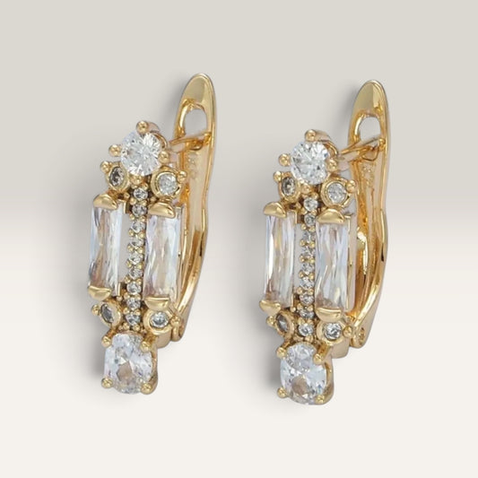 London Baguette Huggie Earrings